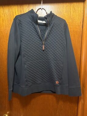 L.L. Bean Men’s Quilted Half-Zip Sweater - Navy